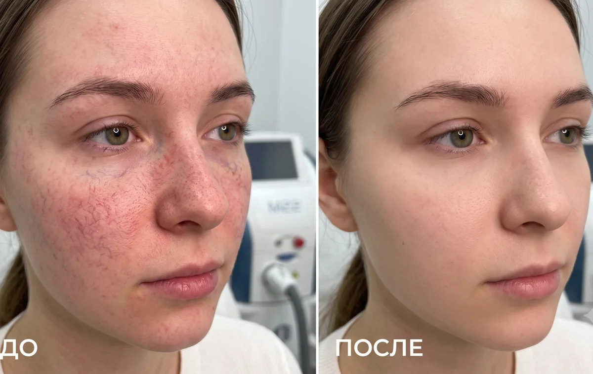 Лечение сосудистых дефектов с помощью аппарата Lumenis M22 — фото 1